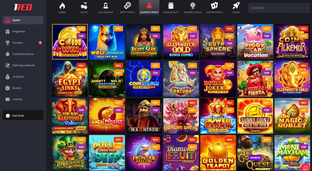 1Red Casino Jackpot-Slots