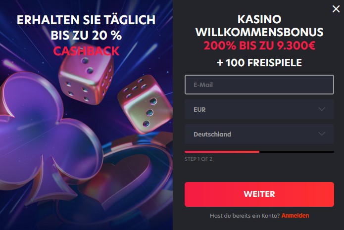 1Red Casino Registrierung